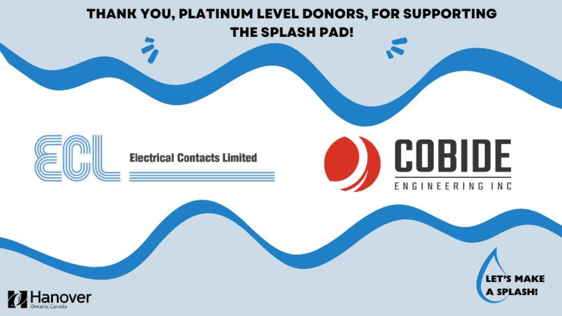 Splash Pad Platinum Donor Logos