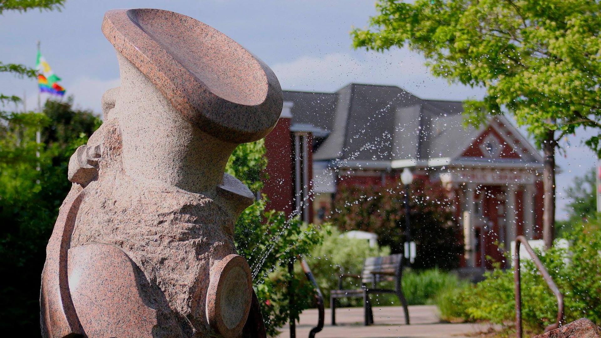 Fountain with Civic Centre in background