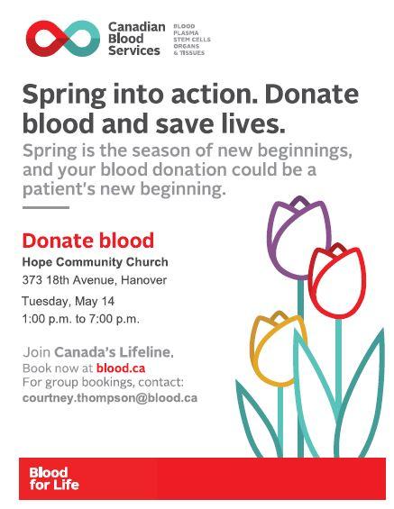 Hanover Blood Donation Event - May 14