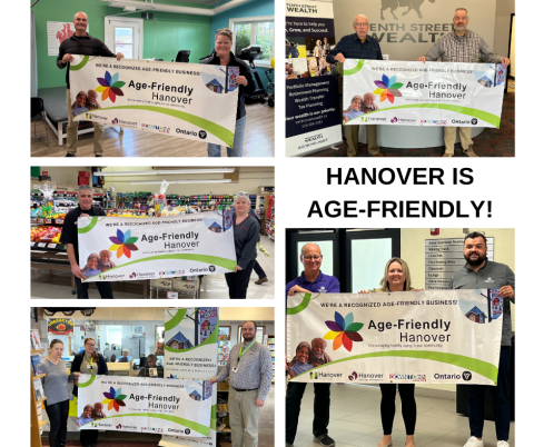 Pictures of the 5 businesses that are Age Friendly