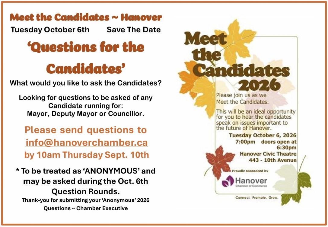 Questions for the Candidates poster information in event posting